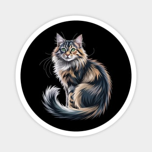 Origami Art British Longhair Cat Highland Straight Magnet